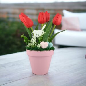 Piros tulipánok kaspóban TUG545