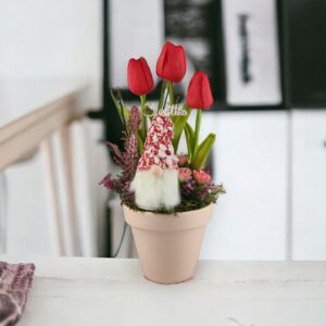 Piros tulipánok tavaszmanóval TUG549