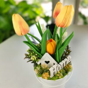 Sárga tulipán kompozíció TUP301