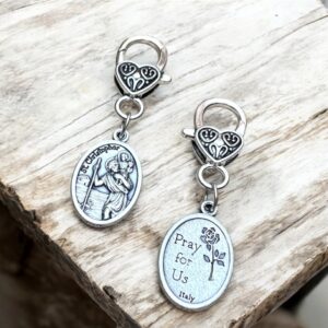 Szent Kristóf amulett kulcstartó táskadísz
