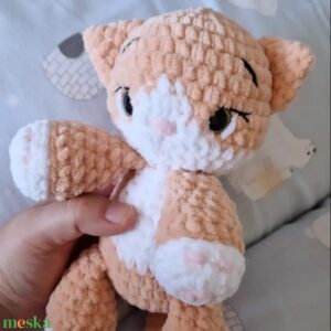 Cuki cica horgolt amigurumi plüss