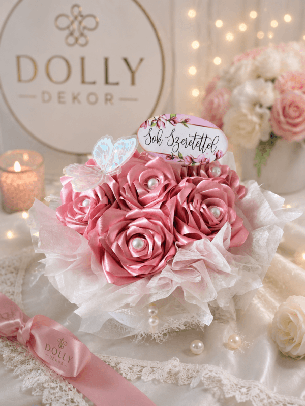 🌸 „Rózsaszín Pillanat” Szalagrózsa Box 🌸