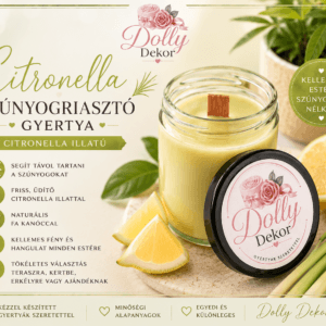 🍋 Citronella Szúnyogriasztó Gyertya – 200ml
