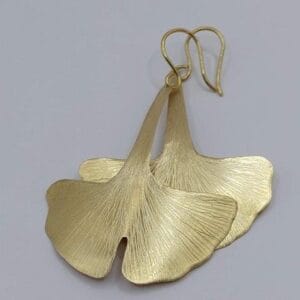 GINGKO BILOBA FÜLBEVALÓ SÁRGARÉZBŐL