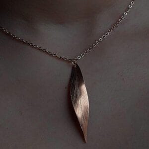 ROSEGOLD LÁNC VÖRÖSRÉZ LEVÉL MEDÁLLAL
