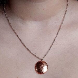 ROSEGOLD LÁNC VÖRÖSRÉZ MEDÁLLAL