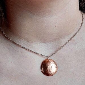 ROSEGOLD LÁNC VÖRÖSRÉZ MEDÁLLAL