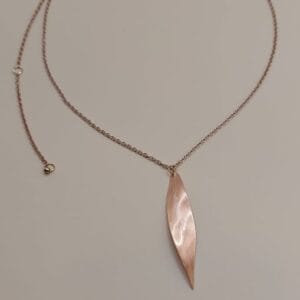 ROSEGOLD LÁNC VÖRÖSRÉZ LEVÉL MEDÁLLAL
