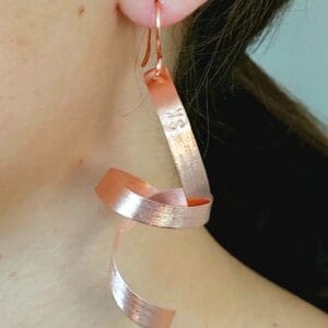 ROSEGOLD CSOMÓ FÜLBEVALÓ VÖRÖSRÉZBŐL
