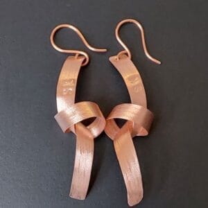 ROSEGOLD CSOMÓ FÜLBEVALÓ VÖRÖSRÉZBŐL