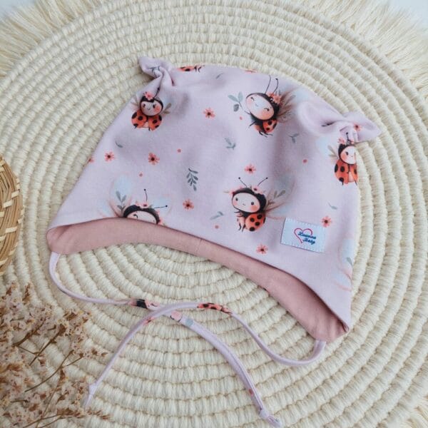 Kötős gyerek sapka, katica, LuannaBaby