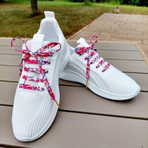 Mintás cipőfűző, Liberty of London, Wiltshire pink, LuannaBaby