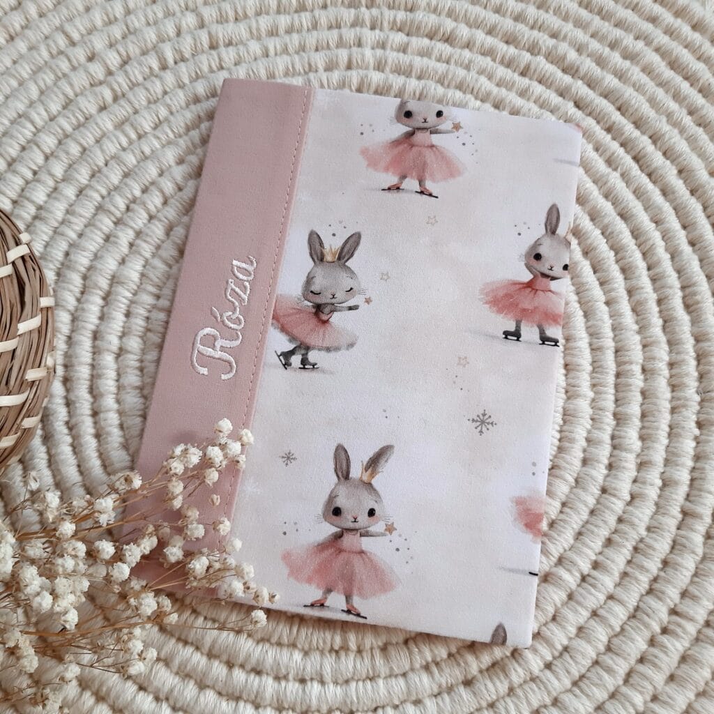 Egészségügyi kiskönyv borító, balerina nyuszi, LuannaBaby