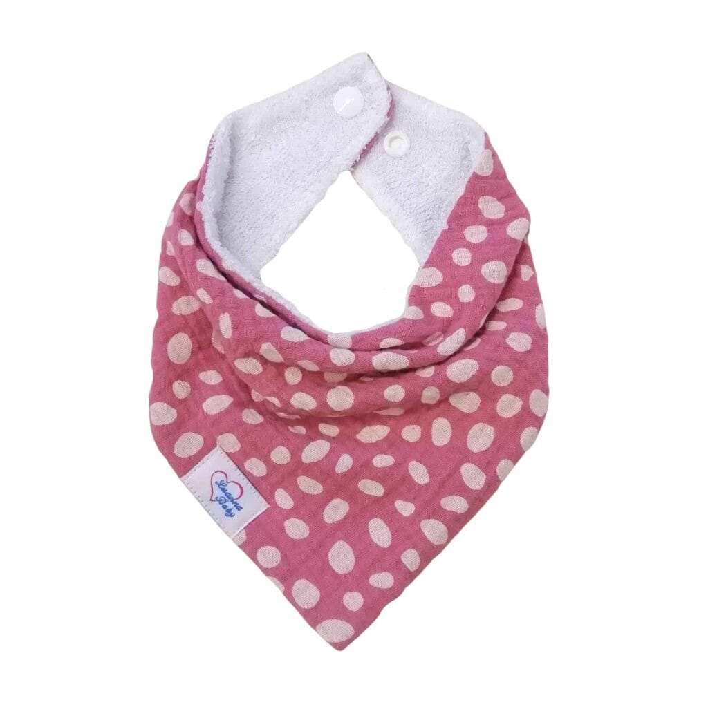 Nyálkendő, vízhatlan, foltok, pink