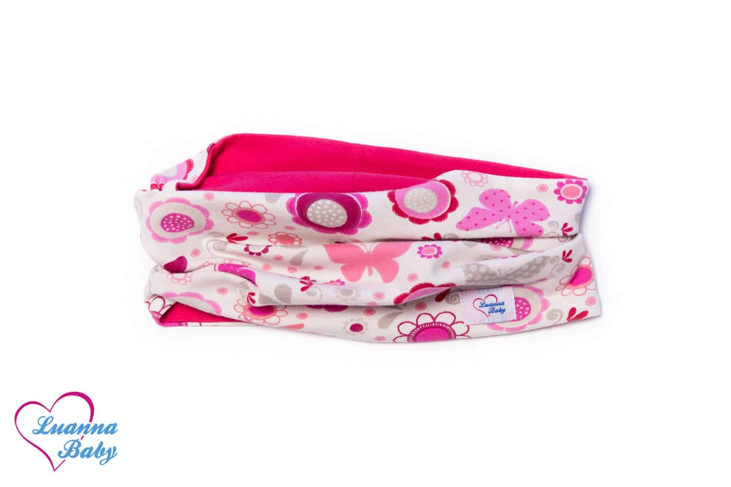 Tavaszi csősál, pink pillangók-krém