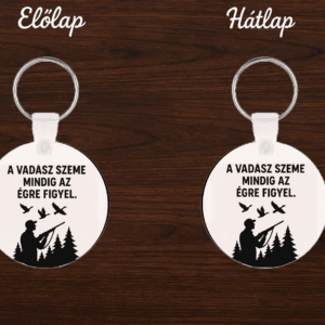 Vadász kulcstartó – egyedi MDF kulcstartó vadászoknak