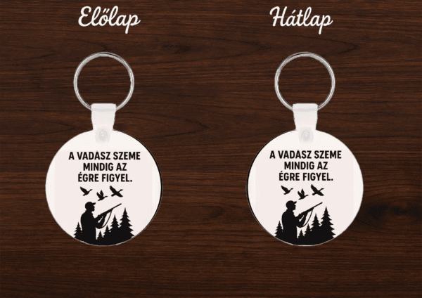 Vadász kulcstartó – egyedi MDF kulcstartó vadászoknak