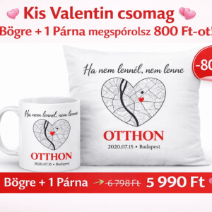 OTTHON 1 bögre 1 párna ajándékcsomag – egyedi