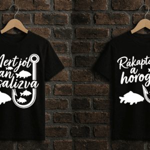 Páros horgász póló – humoros pamut póló szett