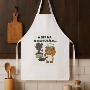 Humoros konyhai kötény – „A séf ma is megpróbálja”