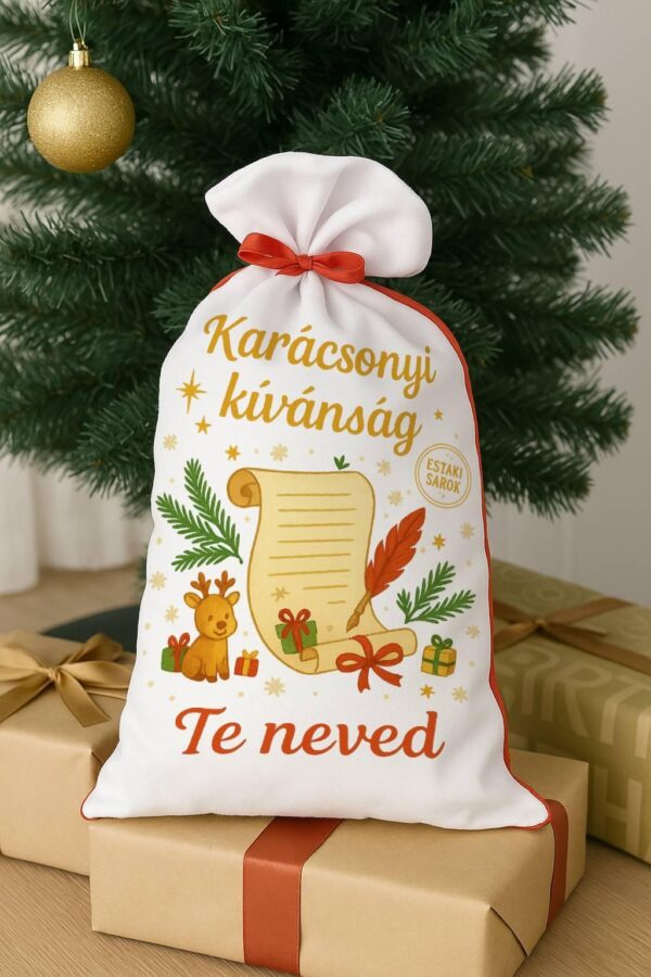 Karácsonyi kívánság mikulászsák – személyre szóló