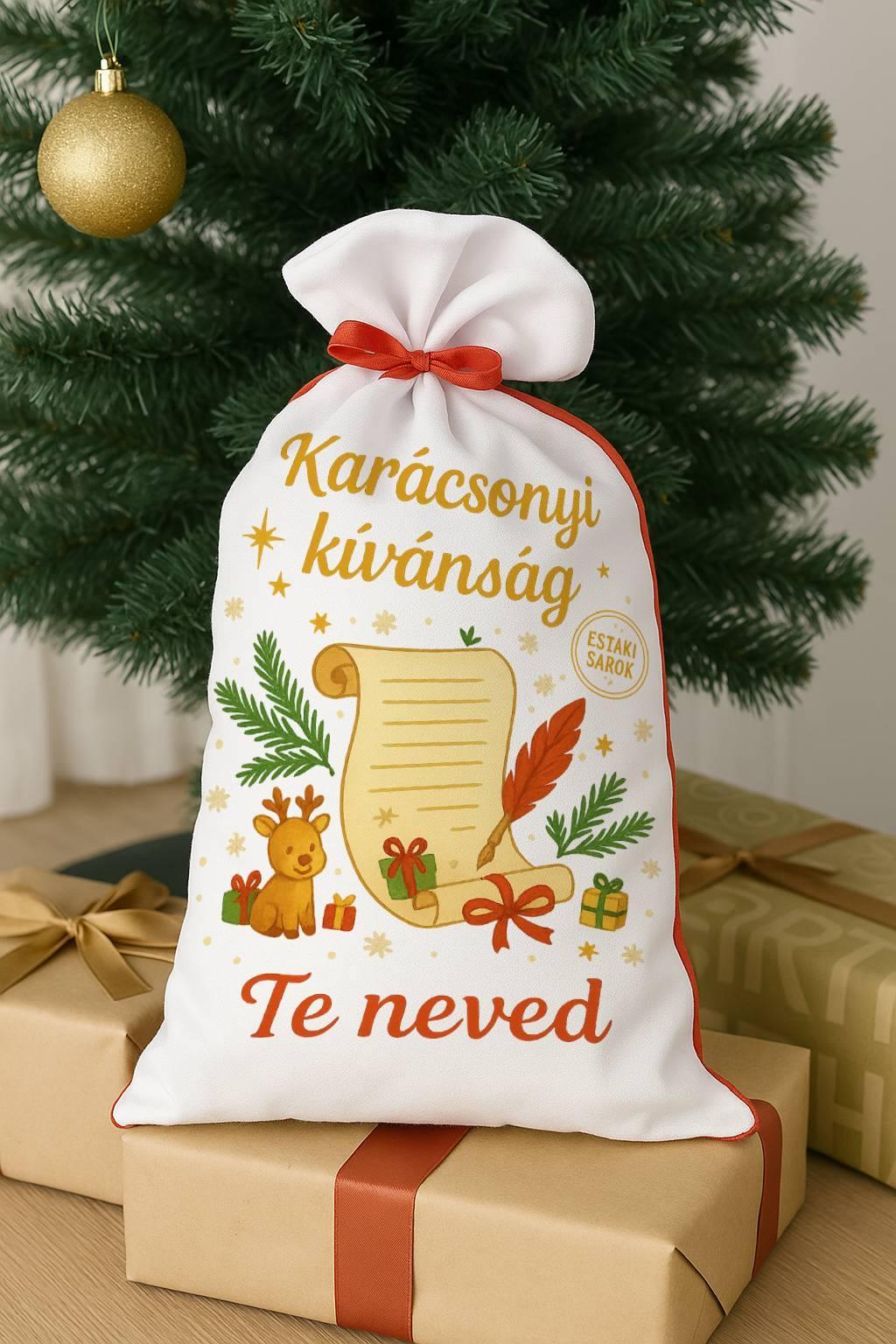 Karácsonyi kívánság mikulászsák – személyre szóló
