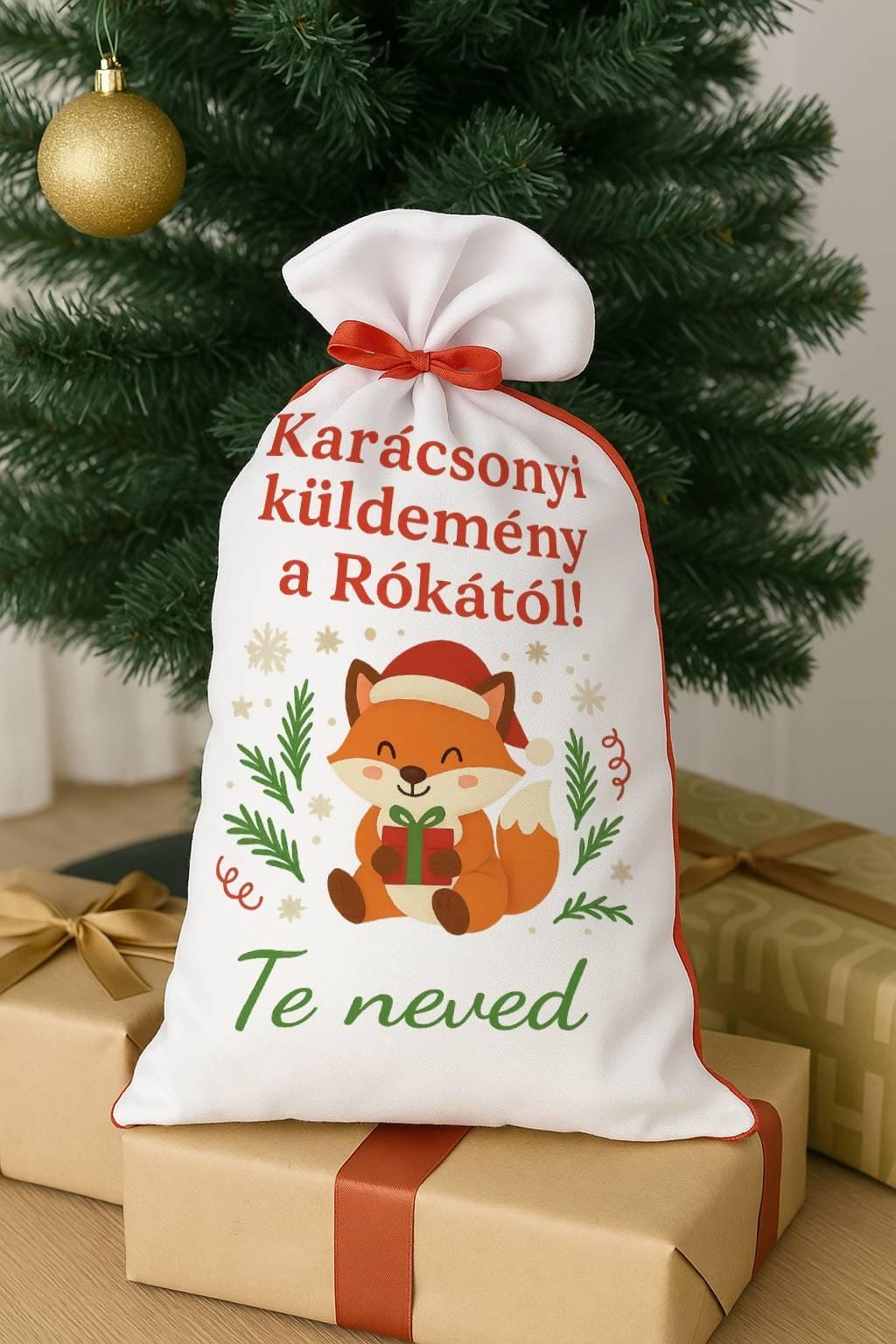 Karácsonyi küldemény mikulászsák – személyre szóló ajándék