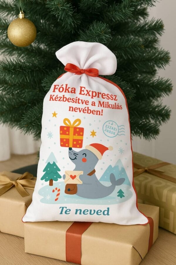 Fóka expressz mikulászsák – személyre szóló karácsonyi ajándék