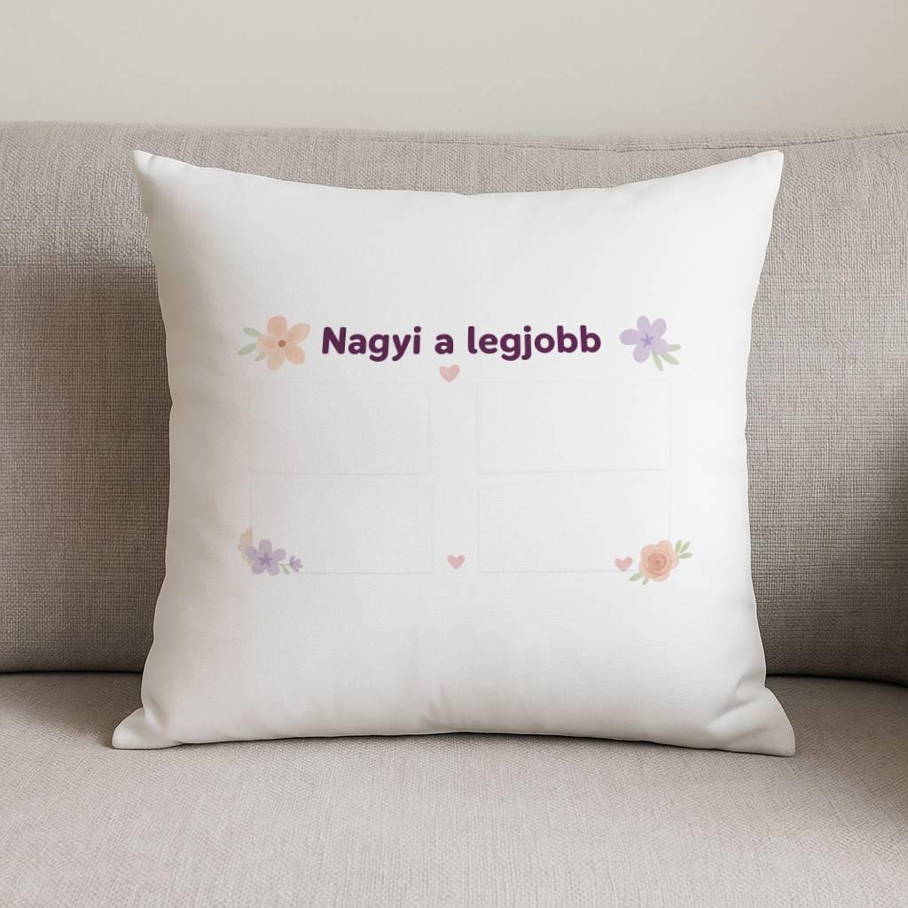 Nagyi a legjobb díszpárna – személyre szabható fotókkal