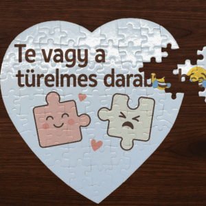 Szív alakú puzzle – Te vagy a türelmes darab | Maci Bögréi