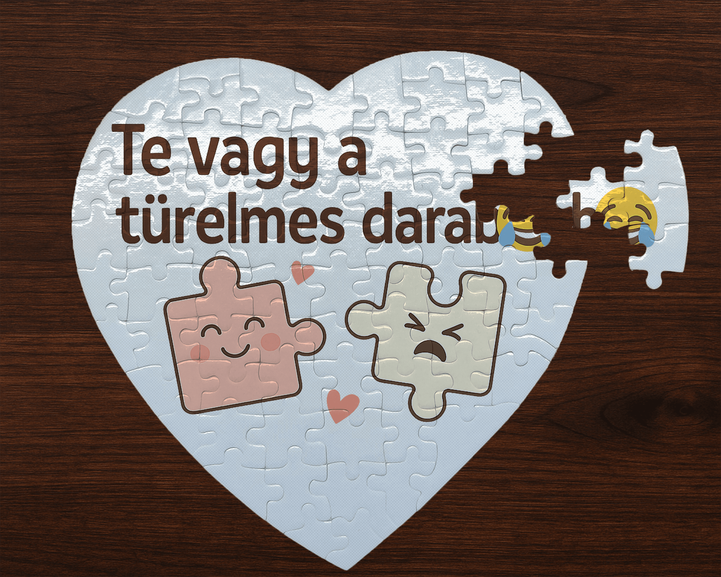 Szív alakú puzzle – Te vagy a türelmes darab | Maci Bögréi