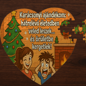 Szív alakú puzzle – „Karácsonyi ajándékom: hátralévő életedben veled leszek…”