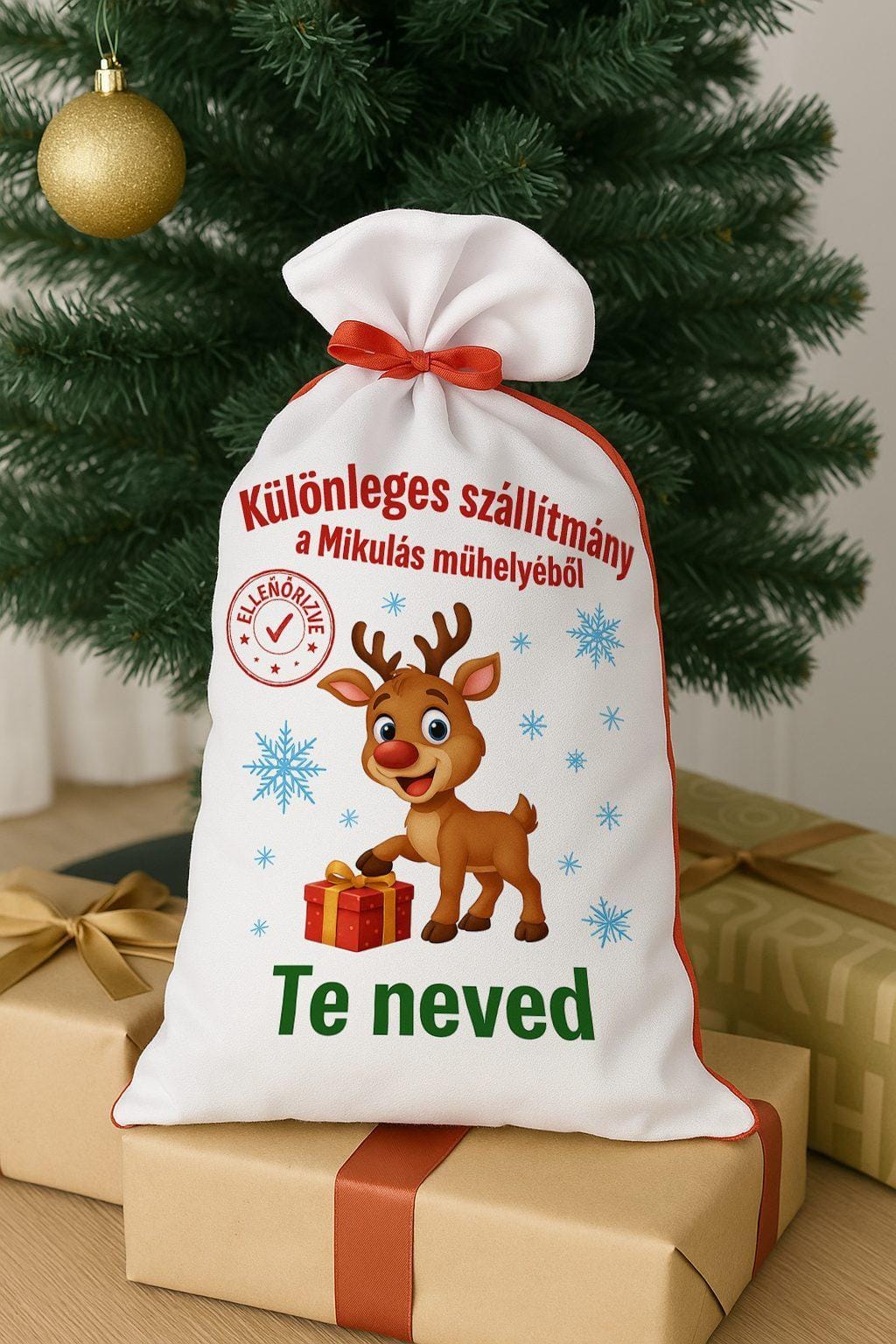 Mikulás zsák „Különleges szállítmány” – személyre szabható