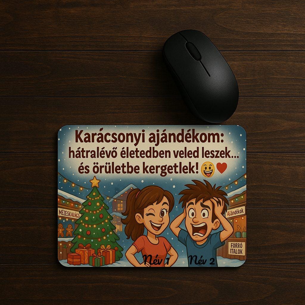 Páros karácsonyi egérpad – Karácsonyi ajándékom