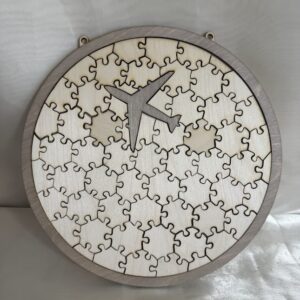 Kör forma puzzle vendégkönyv repülővel