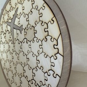 Kör forma puzzle vendégkönyv repülővel