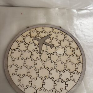 Kör forma puzzle vendégkönyv repülővel