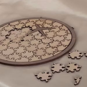Kör forma puzzle vendégkönyv repülővel