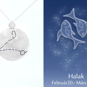 Halak csillagkép ezüst medál