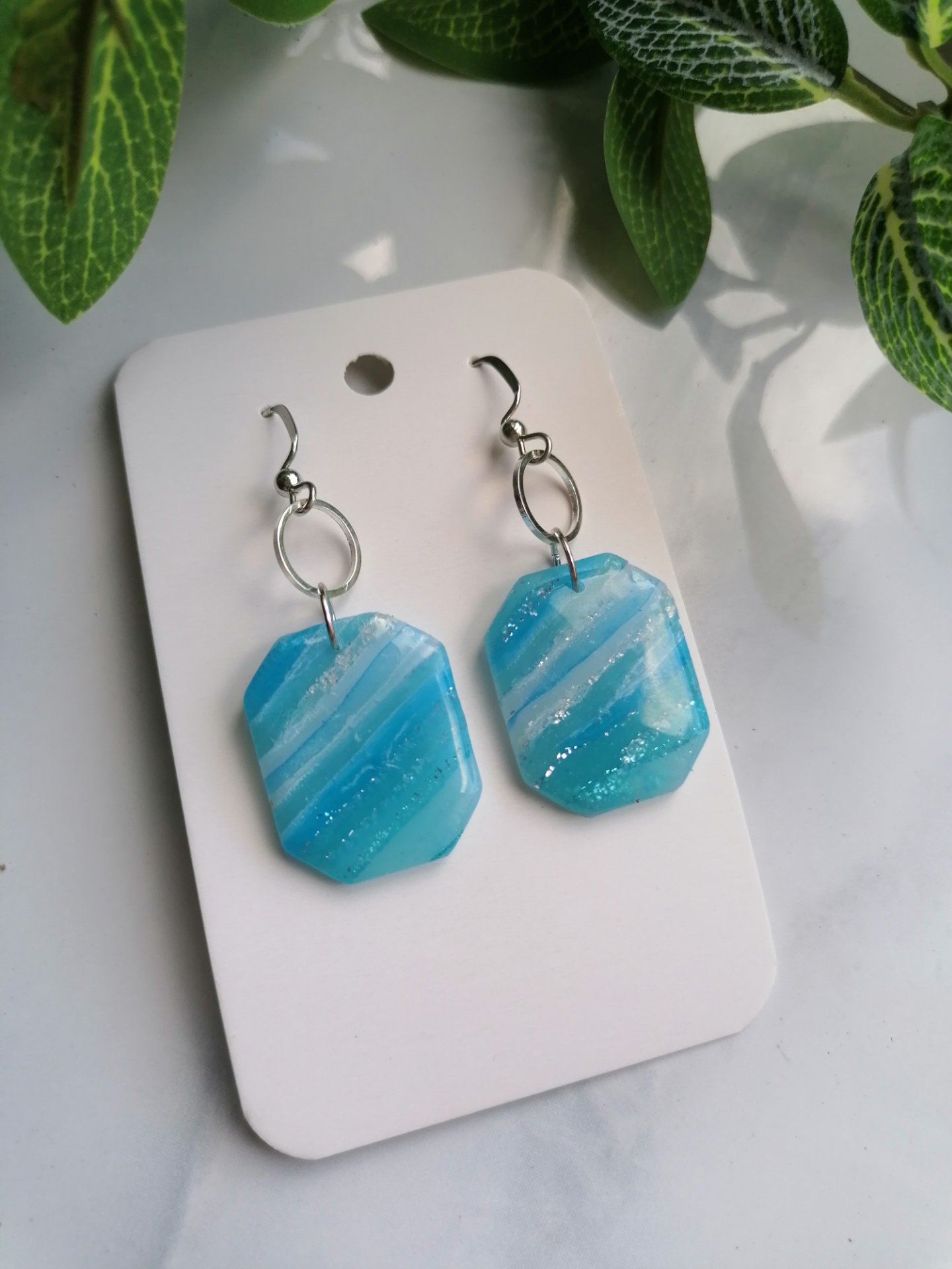 Polymer clay fülbevaló