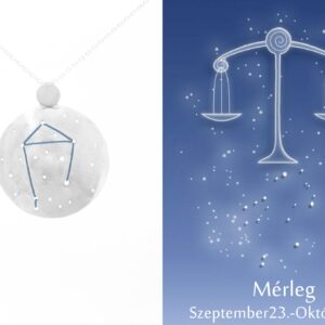 Mérleg csillagkép ezüst medál