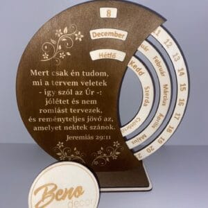 Személyre szabható fa öröknaptár idézettel