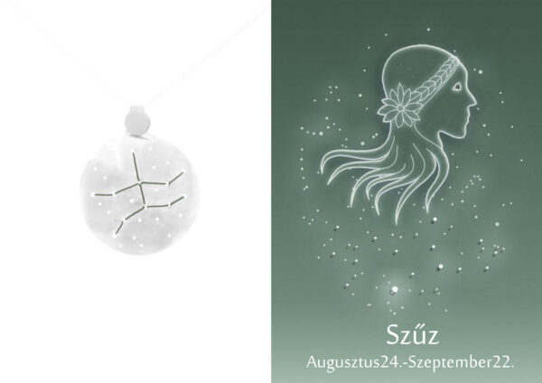Szűz csillagkép ezüst medál