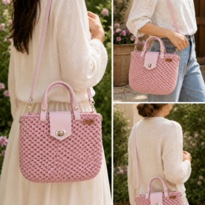 Horgolt crossbody táska