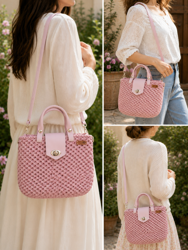 Horgolt crossbody táska