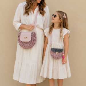 Horgolt crossbody táska páros kivitelben
