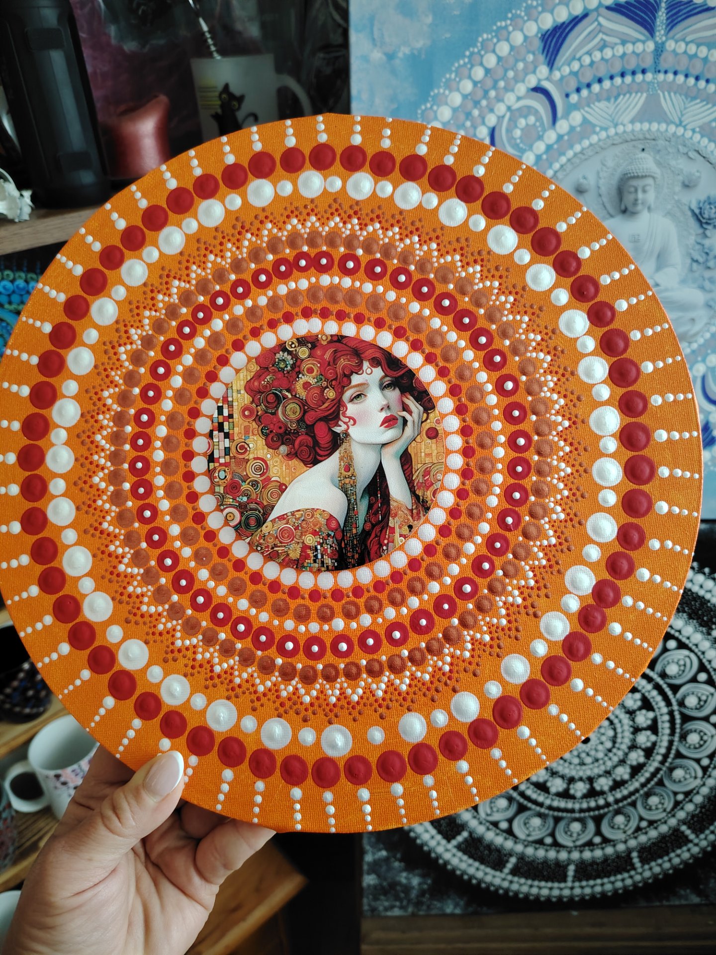 Narancs színű mandala
