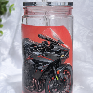 Piros motoros láva hatású pohár- 500ml