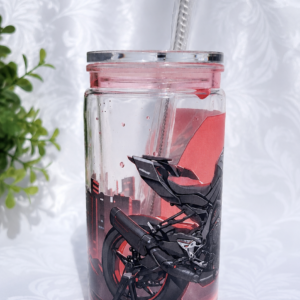 Piros motoros láva hatású pohár- 500ml
