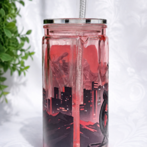 Piros motoros láva hatású pohár- 500ml